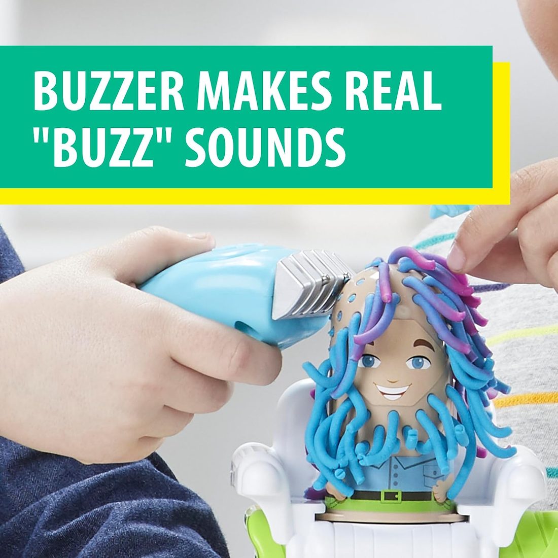 Play-Doh Buzz 'n Cut Fuzzy Pumper Barber Shop Set, view 5