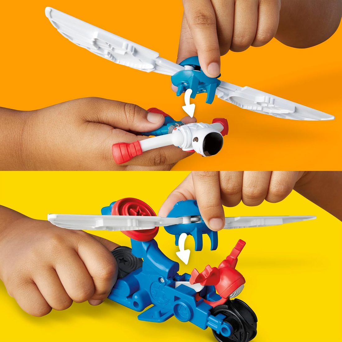Play-Doh Marvel Captain America Moto-Slicer Playset, view 4