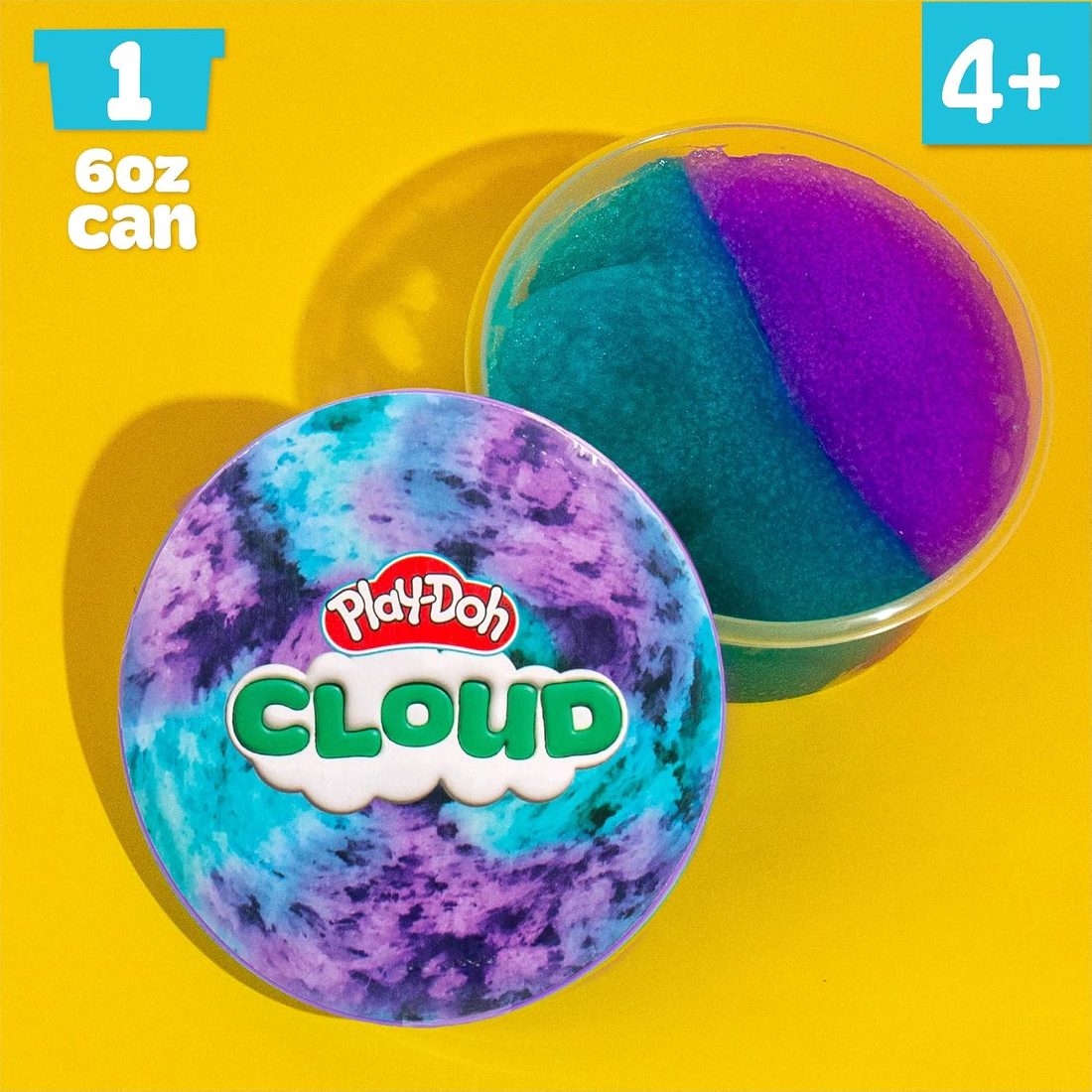 Play-Doh Cloud Scented Slime, Purple & Teal Blue Raspberry, view 4