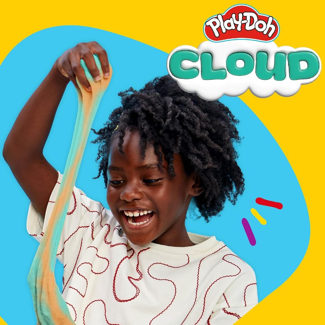 Play-Doh Scented Cloud Slime, Teal and Orange Coconut, view 2