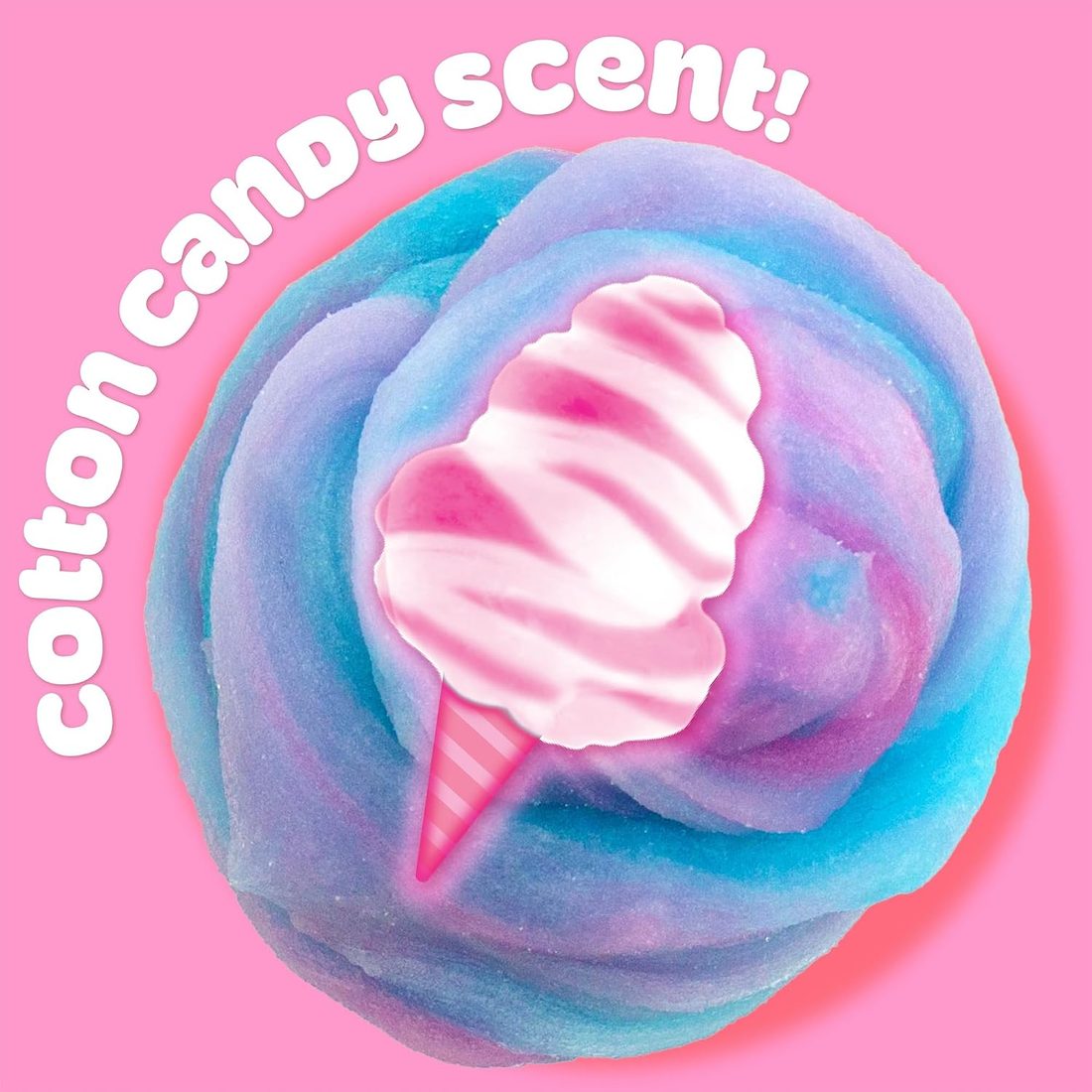 Play-Doh Cloud Scented Slime, Pink & Blue Cotton Candy, view 3