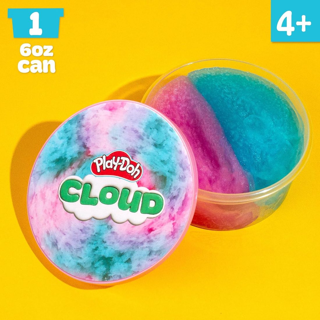 Play-Doh Cloud Scented Slime, Pink & Blue Cotton Candy, view 4