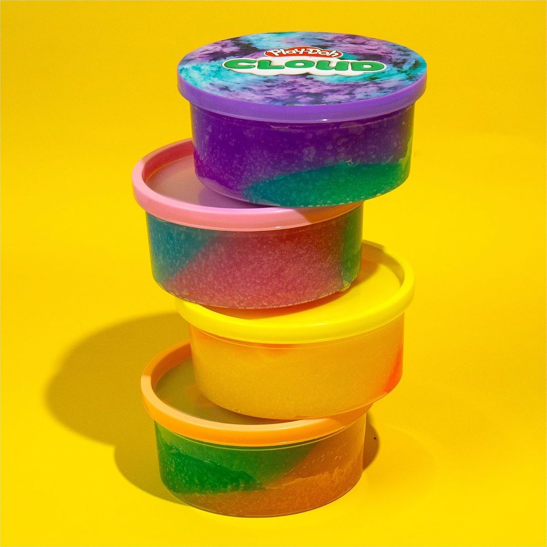 Play-Doh Cloud Scented Slime, Pink & Blue Cotton Candy, view 6