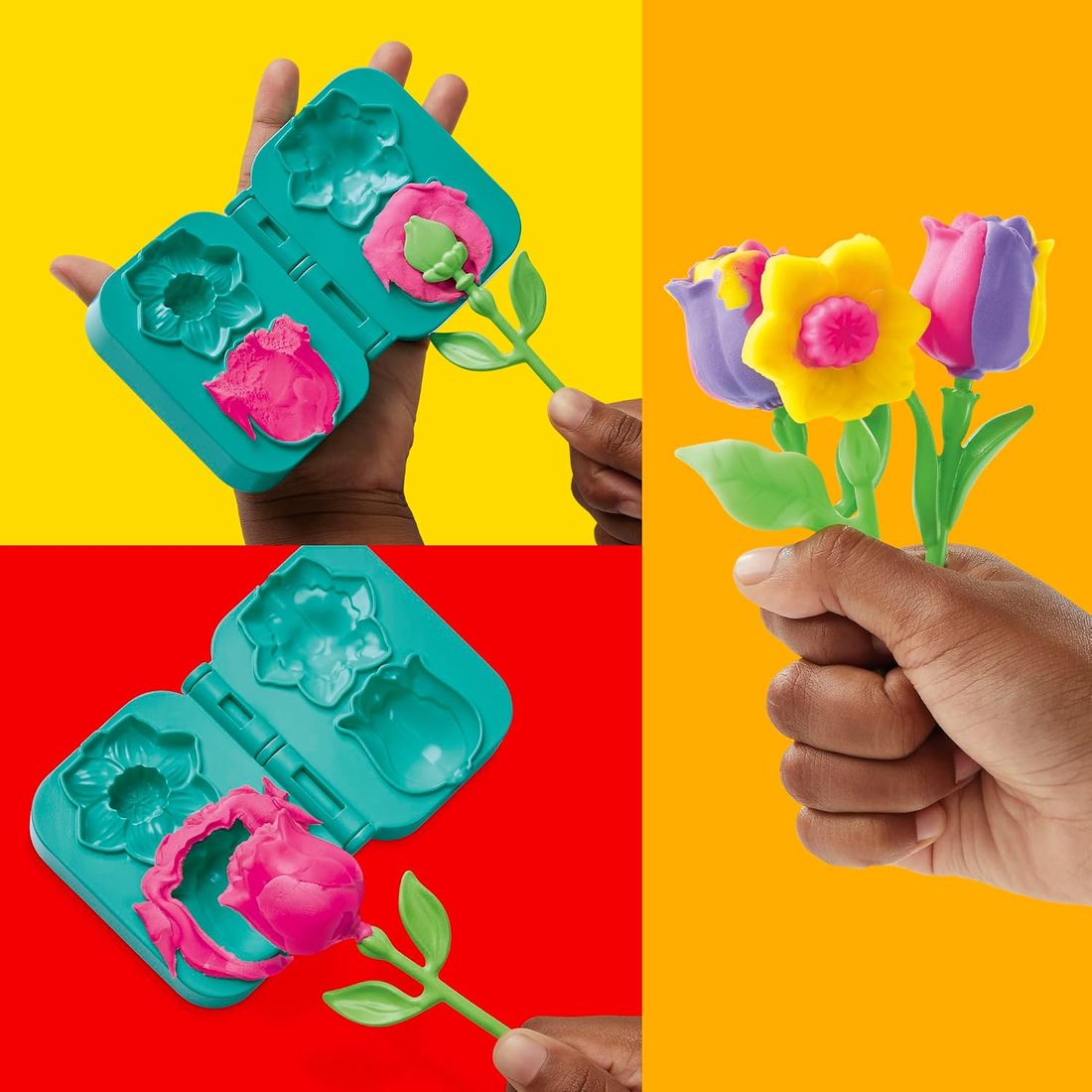 Play-Doh Flower Bundle: Tulips, Daffodils, Sunflower & Daisies, view 3