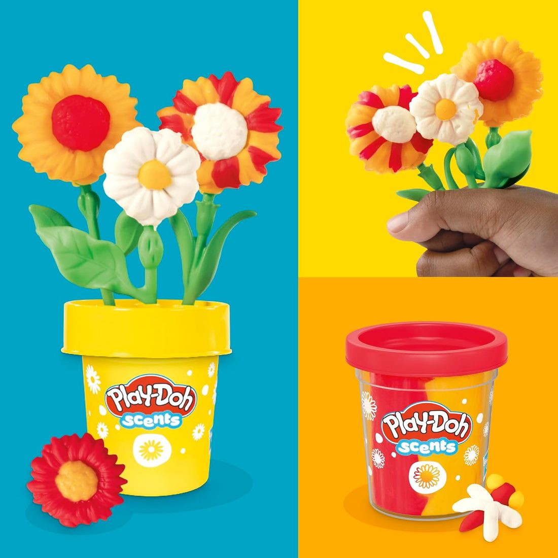 Play-Doh Flower Two Pack, Tulips, Daffodils, Sunflowers & Daisies, view 3
