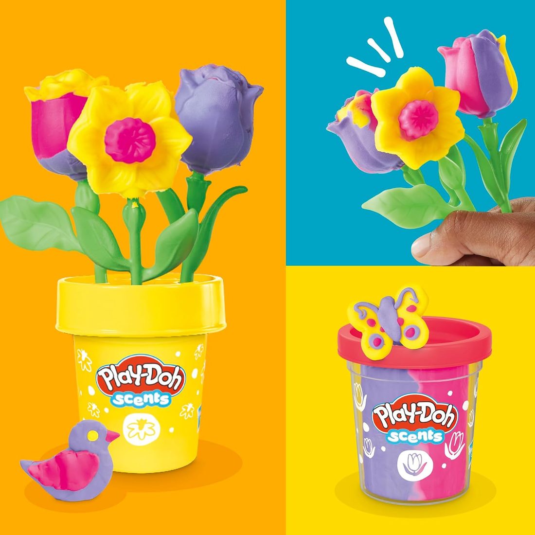 Play-Doh Flower Two Pack, Tulips, Daffodils, Sunflowers & Daisies, view 5