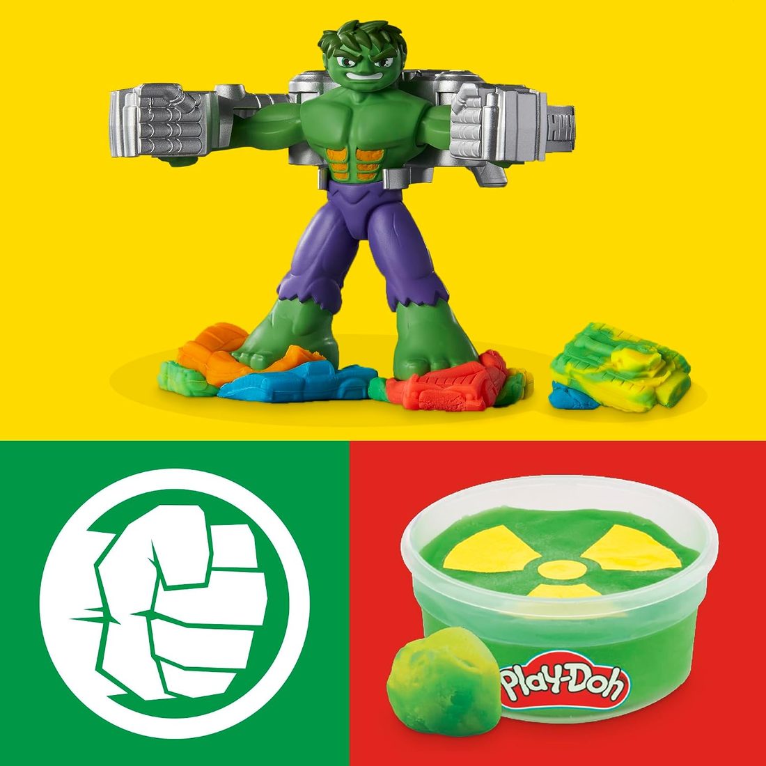Play-Doh Marvel Hulk Smash & Squish Playset, view 4