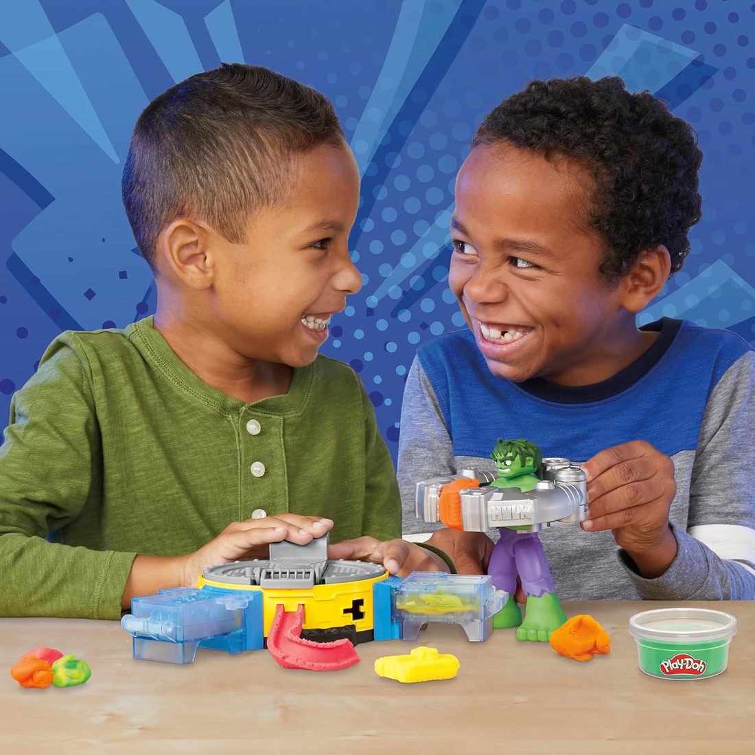 Play-Doh Marvel Hulk Smash & Squish Playset, view 5