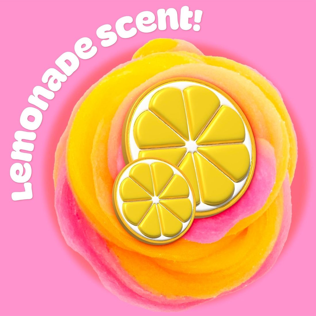 Play-Doh Scented Cloud Slime, Pink and Yellow Lemonade, view 3