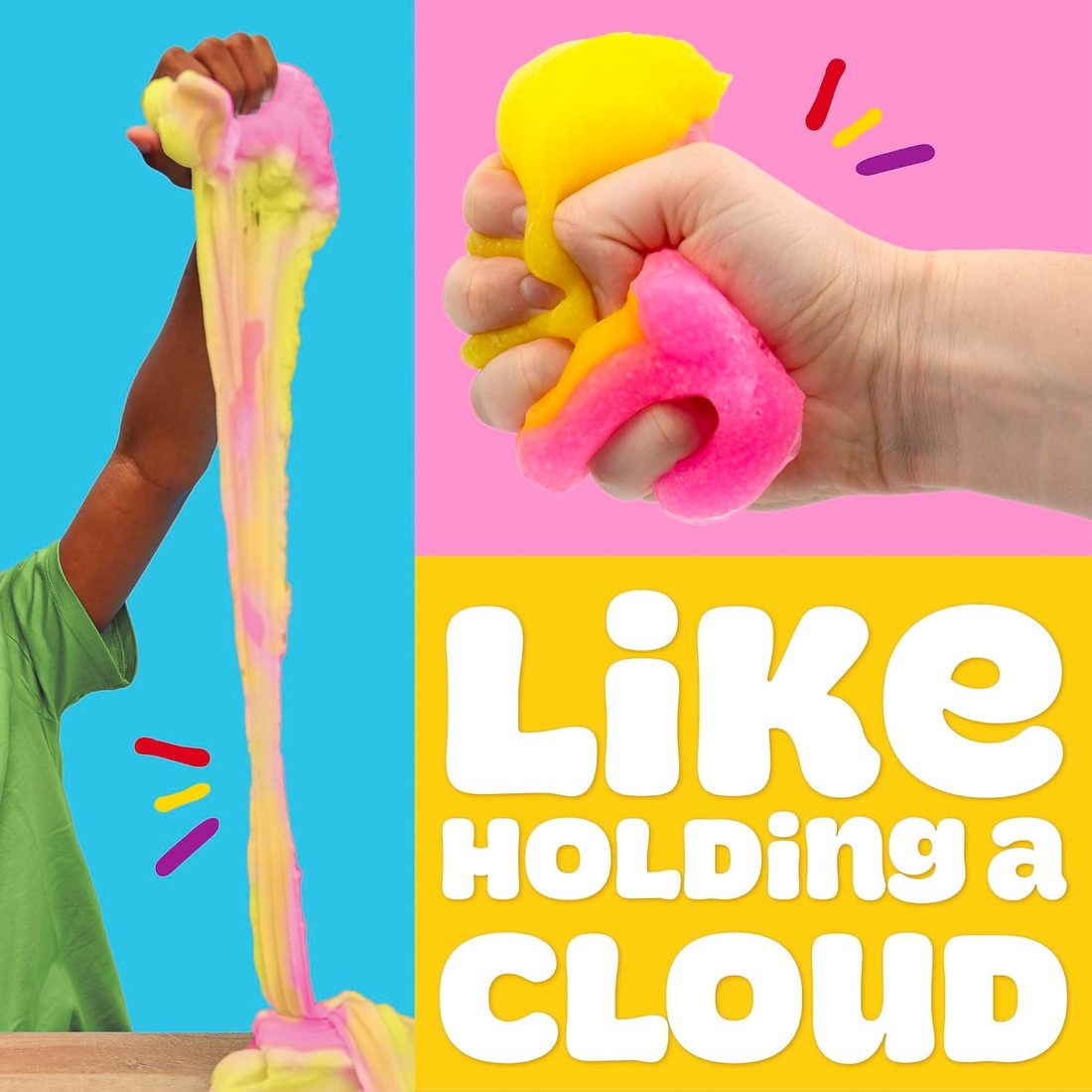 Play-Doh Scented Cloud Slime, Pink and Yellow Lemonade, view 5