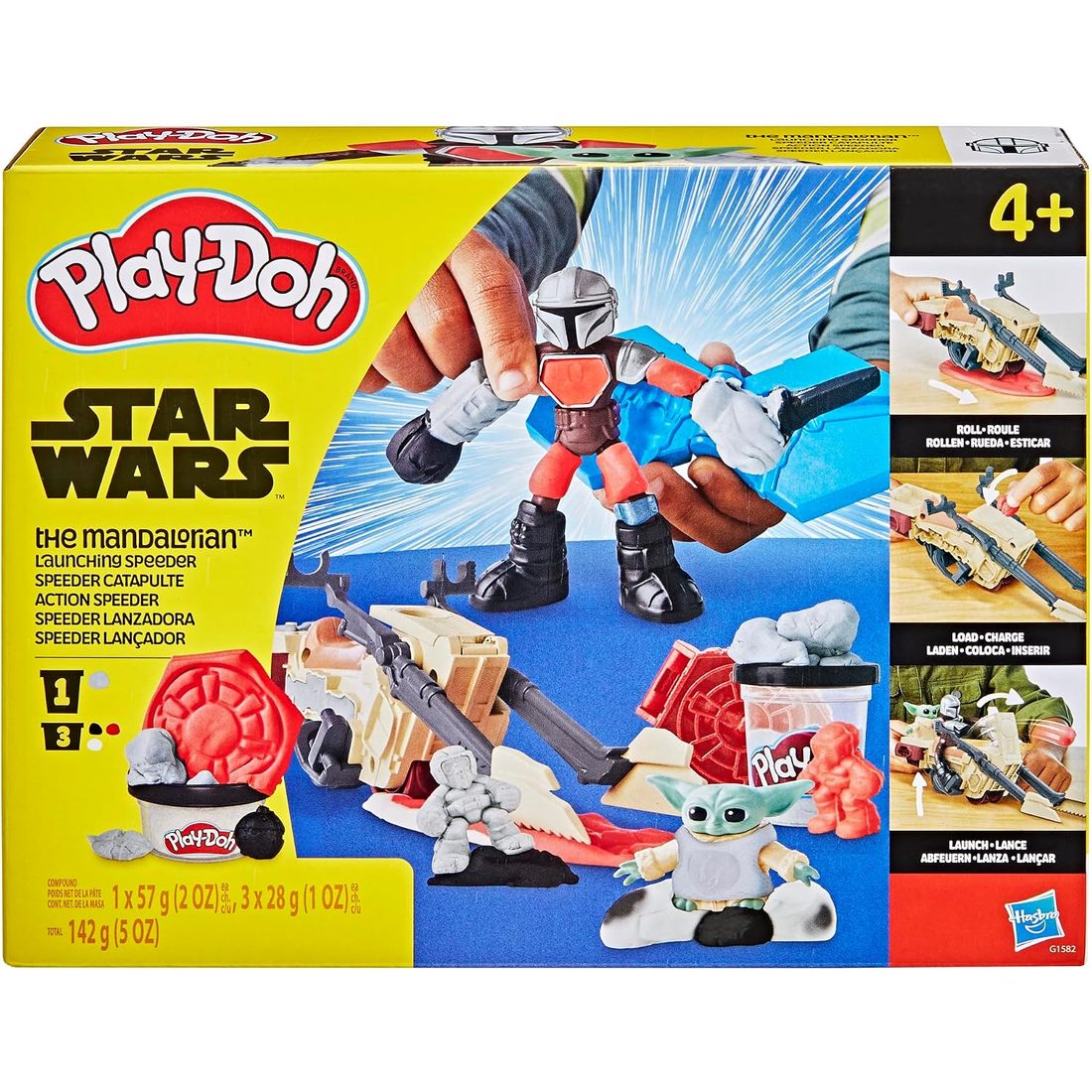 Play-Doh Star Wars Mandalorian Launching Speeder Playset, view 2