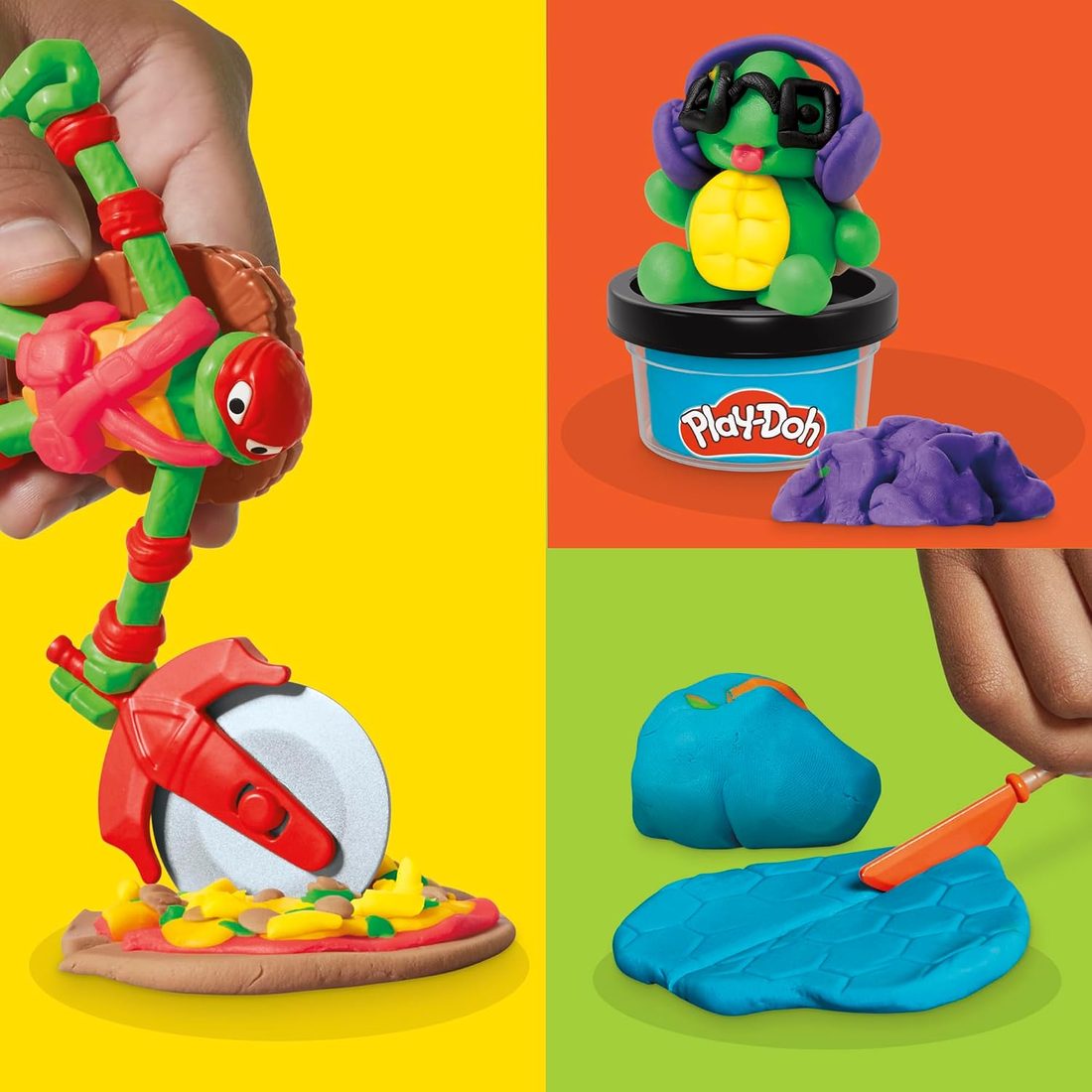 Play-Doh TMNT Cowabunga Creations Bendy Figures Set, view 4