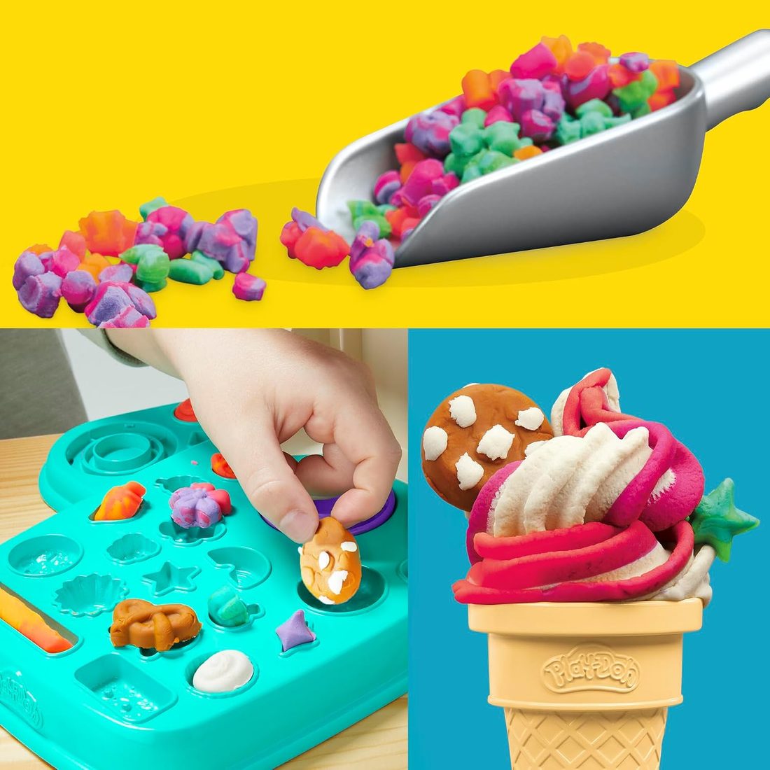 Play-Doh Rainbow Swirl Ice Cream Playset, view 6