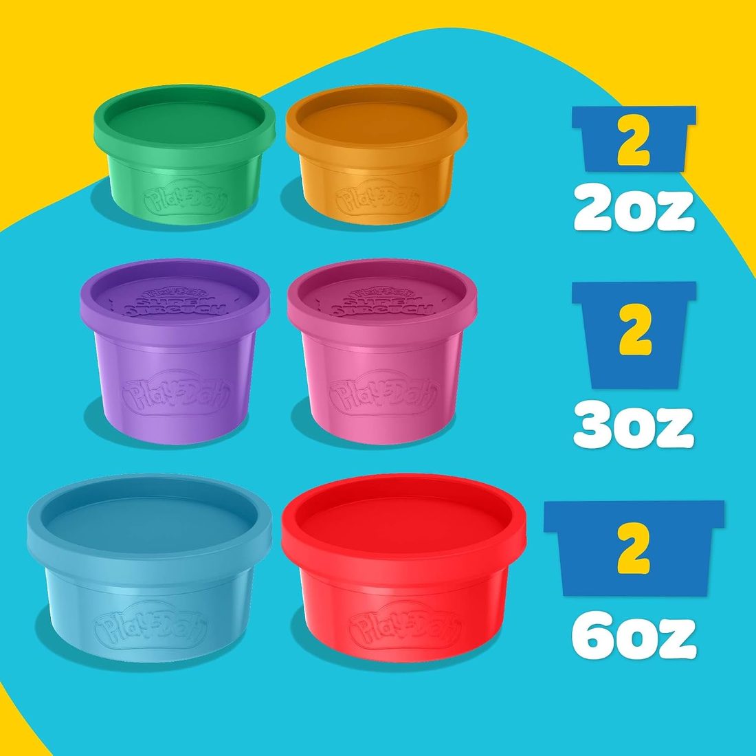 Play-Doh Scented Slime Variety 6-Pack: Stretch, Foam, Butter, Cloud, view 5