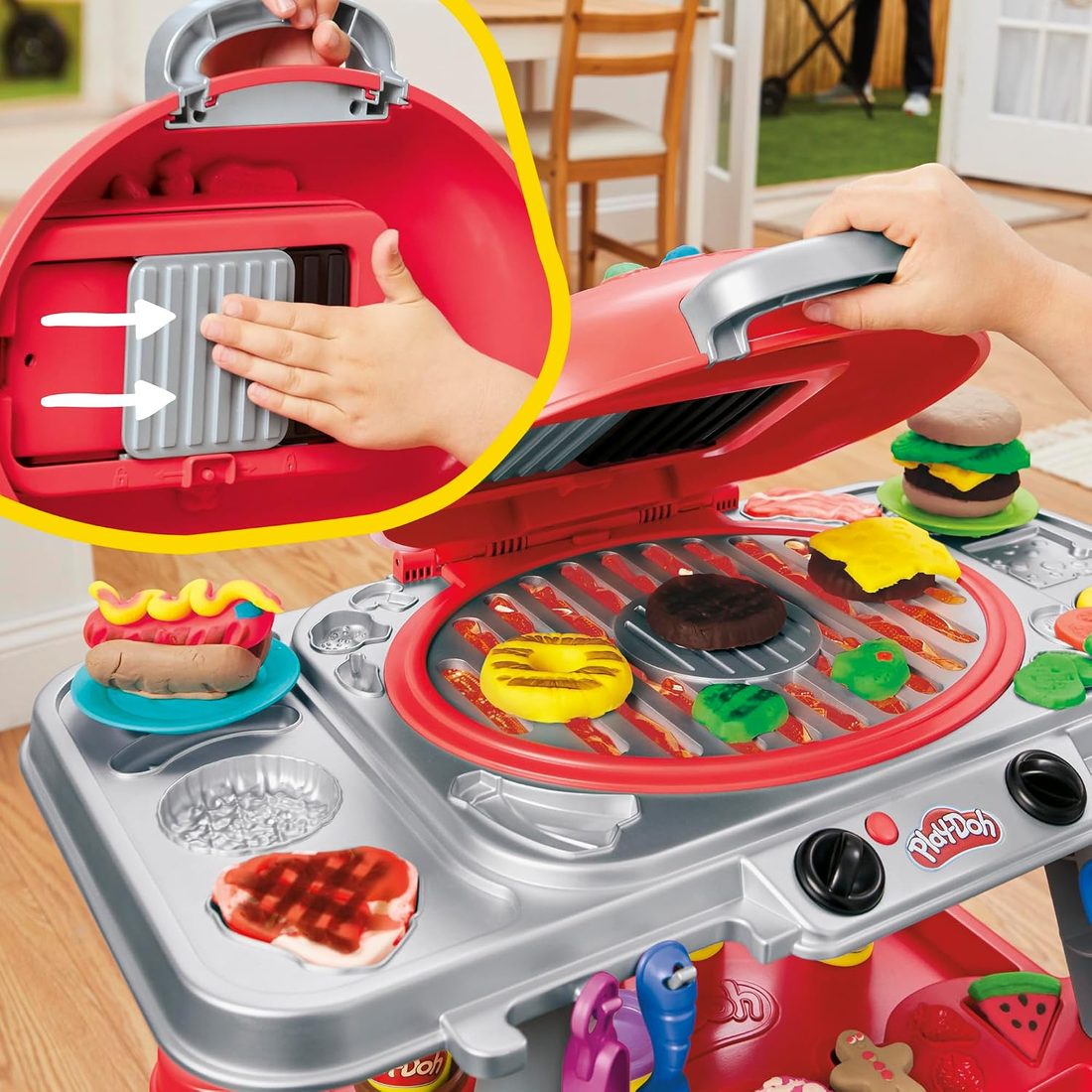 Play-Doh Sizzlin' Grill Playset with Lights & Sounds, view 5