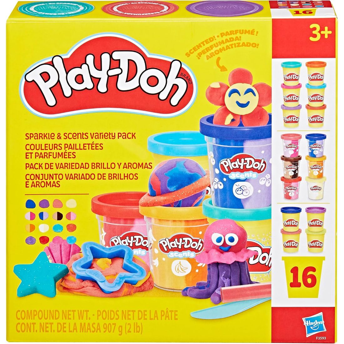 Play-Doh Sparkle and Scents Variety Pack, 16 Cans, view 2