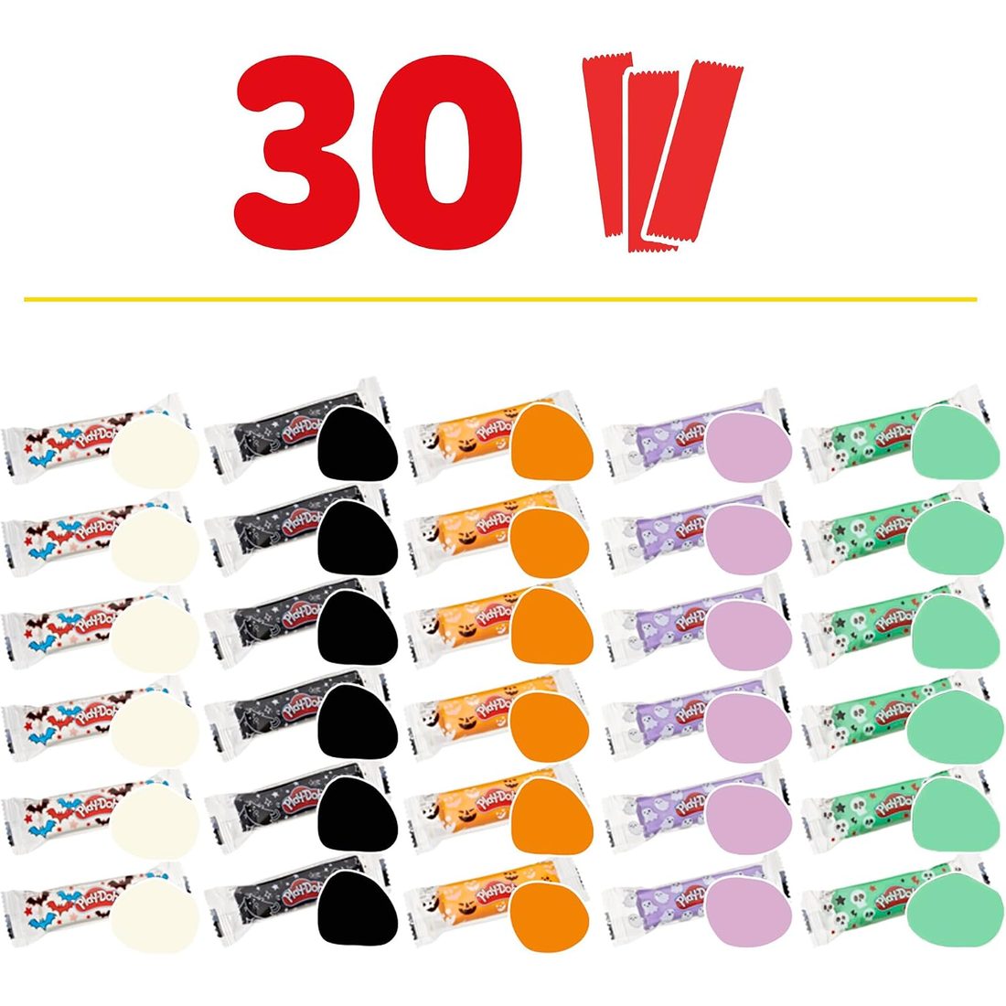 Play-Doh Spooky Colors 30-Pack of 1-Ounce Sticks, view 6
