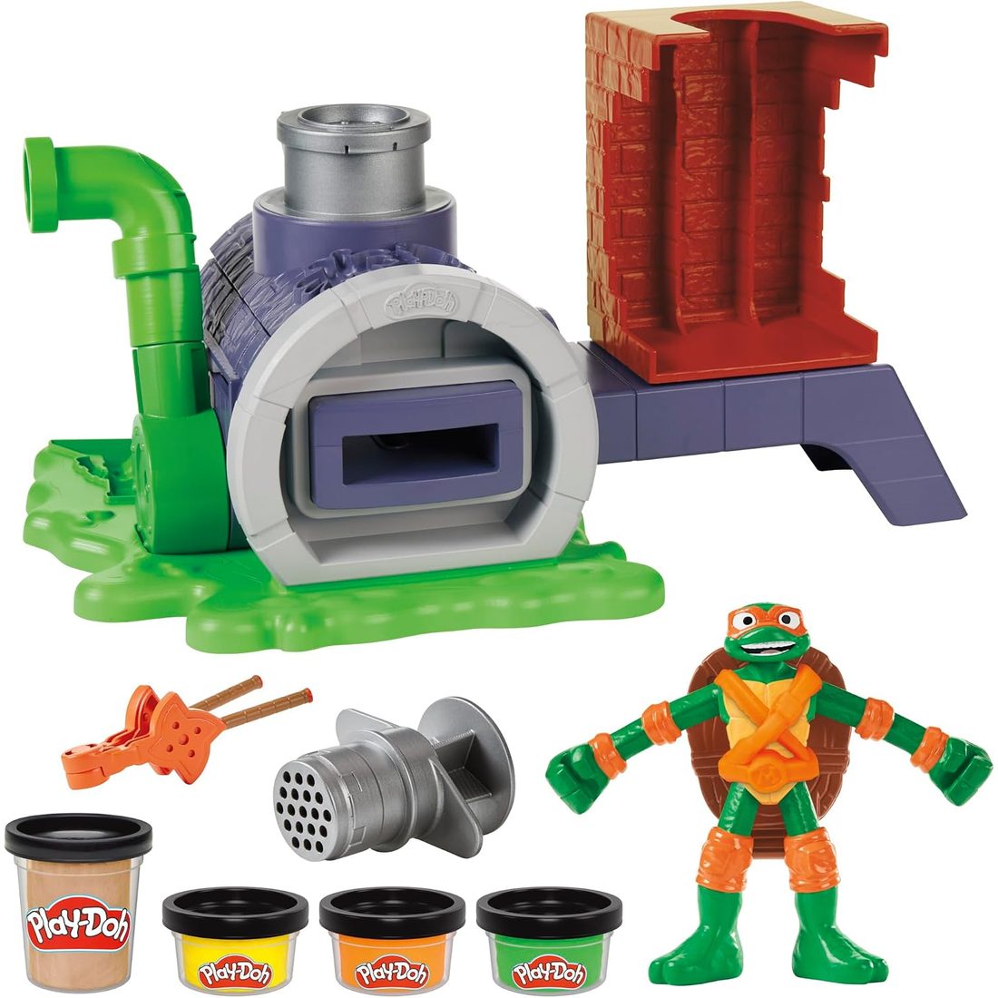 Play-Doh TMNT Slice & Blast Pizza Playset, view 4